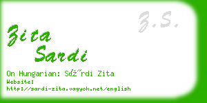 zita sardi business card